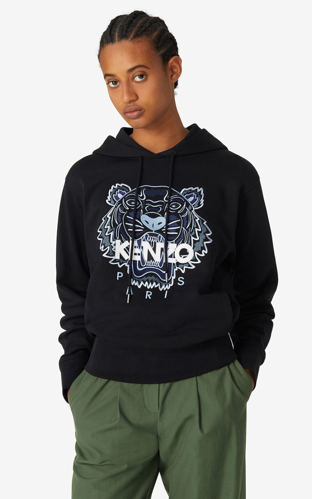 Kenzo Tiger Hættetrøje Dame - Sort DK-627899